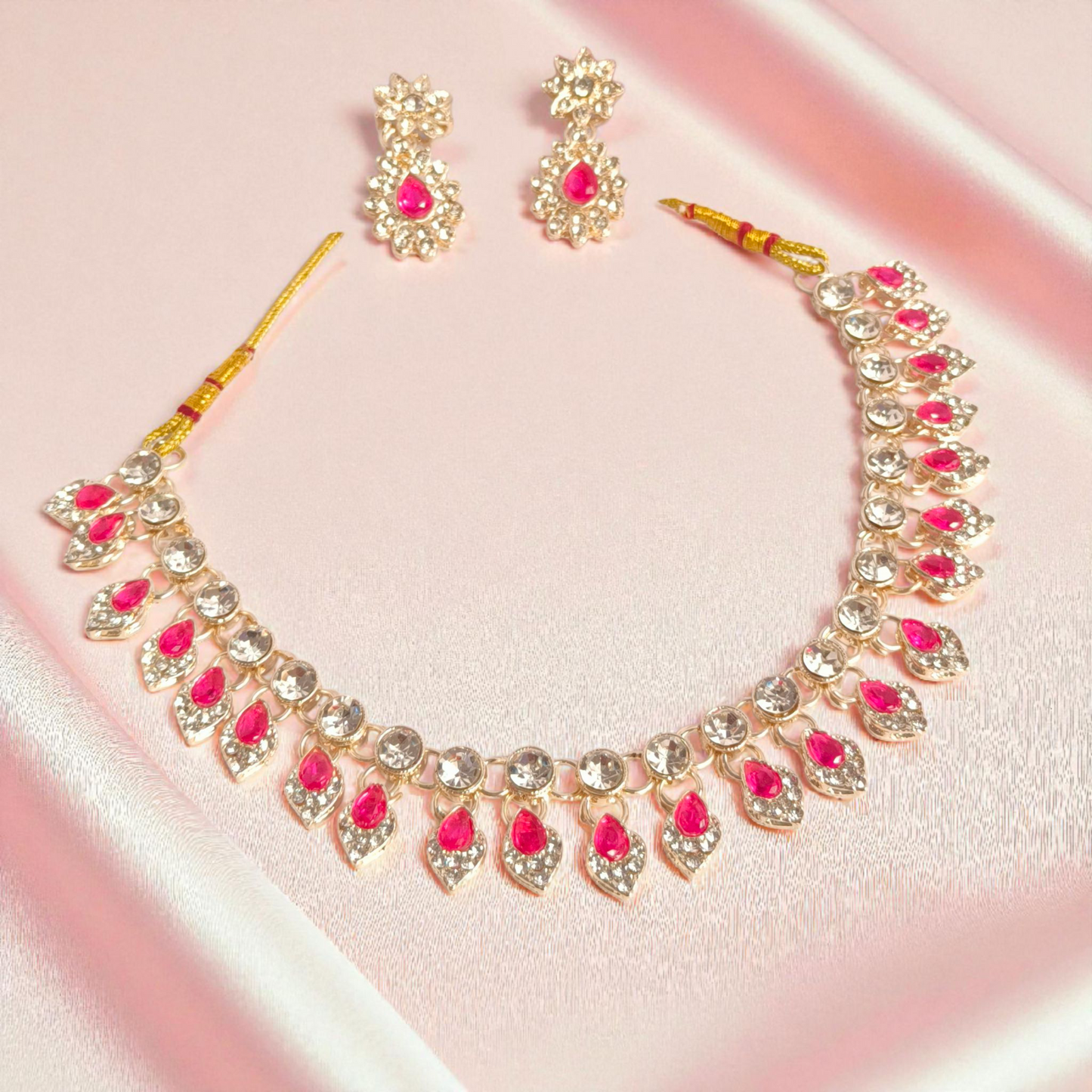 Preenaz Gold-Plated Necklace Set