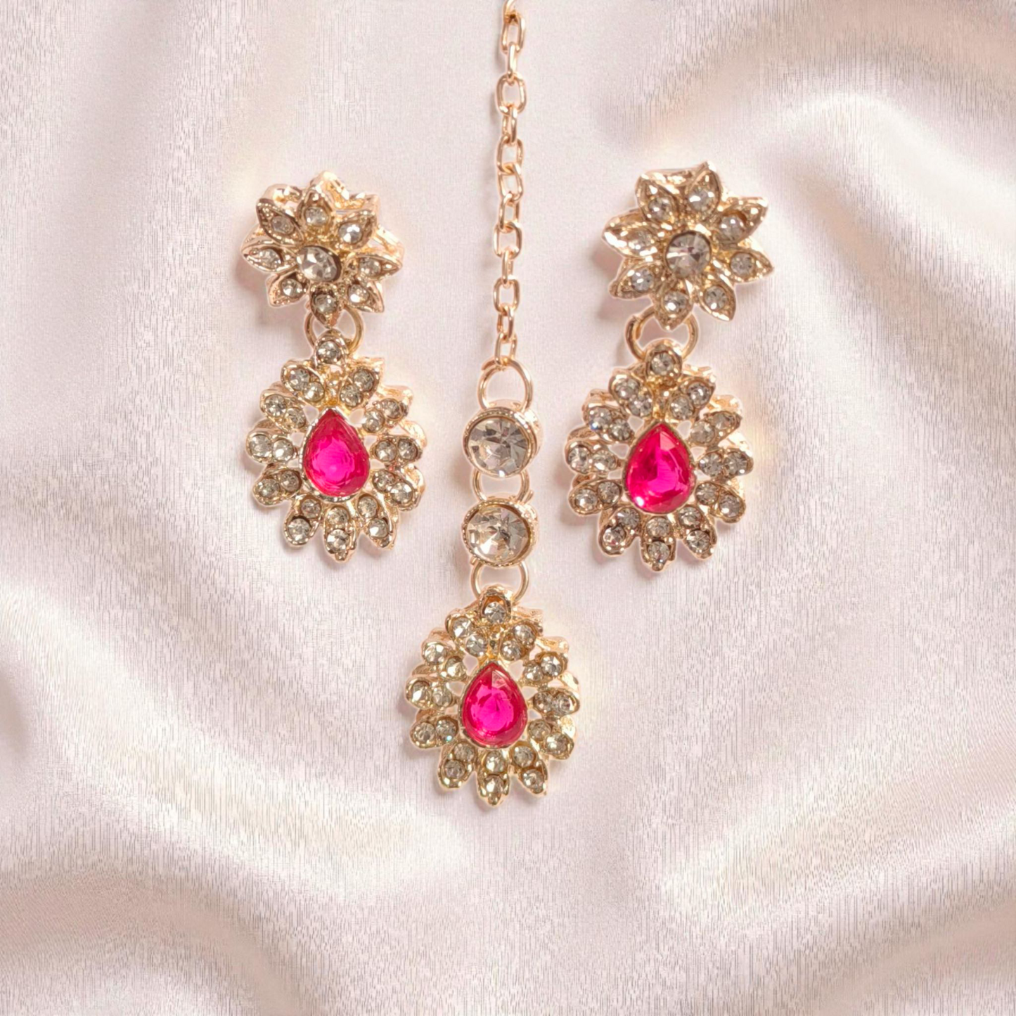 Preenaz Gold-Plated Necklace Set